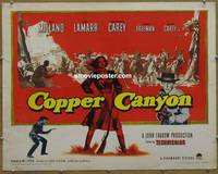 a170 COPPER CANYON half-sheet movie poster '50 Hedy Lamarr, Ray Milland
