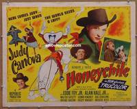 a370 HONEYCHILE style A half-sheet movie poster '51 Judy Canova, Hale Jr.