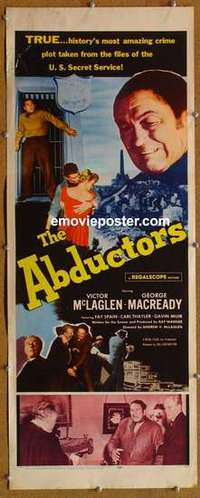 b008 ABDUCTORS insert movie poster '57 Victor McLaglen, Macready