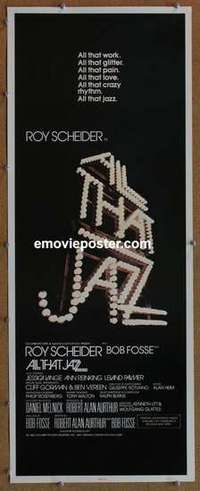 b019 ALL THAT JAZZ insert movie poster '79 Roy Scheider, Bob Fosse