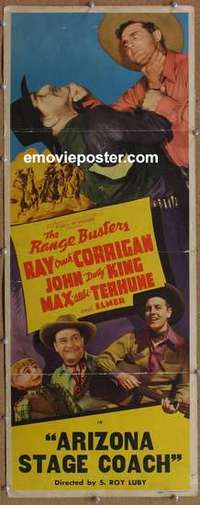 b031 ARIZONA STAGE COACH insert movie poster '42 The Range Busters!