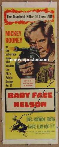 b036 BABY FACE NELSON insert movie poster '57 Mickey Rooney