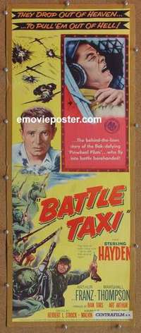 b049 BATTLE TAXI insert movie poster '55 Sterling Hayden, Franz