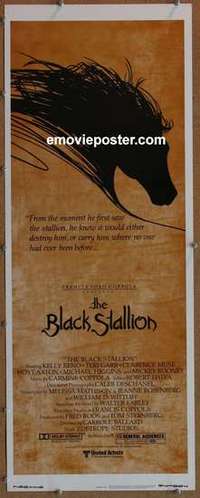 b064 BLACK STALLION insert movie poster '79 great horse artwork!