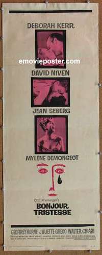b072 BONJOUR TRISTESSE insert movie poster '58 Deborah Kerr, Seberg