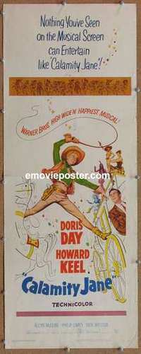 b099 CALAMITY JANE insert movie poster '53 Doris Day, Howard Keel