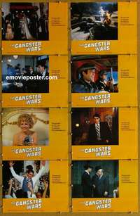 c321 GANGSTER WARS 8 English movie lobby cards '81 Lucky Luciano, Bugsy