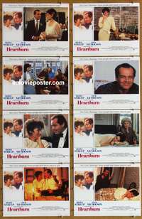 c376 HEARTBURN 8 English movie lobby cards '86 Jack Nicholson, Streep