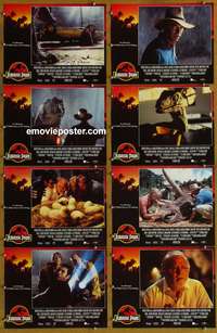 c449 JURASSIC PARK 8 movie lobby cards '93 Steven Spielberg