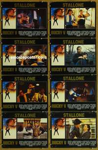 c720 ROCKY 5 8 English movie lobby cards '90 Sly Stallone, boxing!