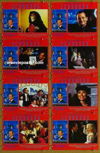 c744 SCROOGED 8 English movie lobby cards '88 Bill Murray, great image!