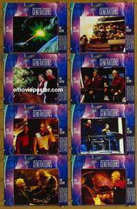 c803 STAR TREK: GENERATIONS 8 English movie lobby cards '94 Shatner