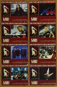 c867 U2 RATTLE & HUM 8 English movie lobby cards '88 Bono, Irish rock!