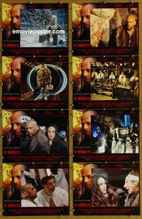 c029 12 MONKEYS 8 English movie lobby cards '95 Bruce Willis, Brad Pitt