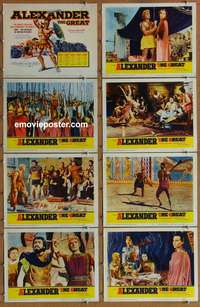 c053 ALEXANDER THE GREAT 8 movie lobby cards R60 Richard Burton, March