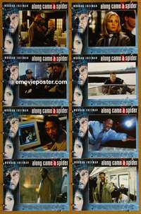 c058 ALONG CAME A SPIDER 8 movie lobby cards '01 Morgan Freeman