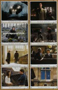 c096 BATMAN BEGINS 8 movie lobby cards '05 Christian Bale, Caine