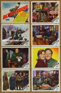 c099 BATTLEGROUND 8 movie lobby cards '49 Van Johnson, World War II!