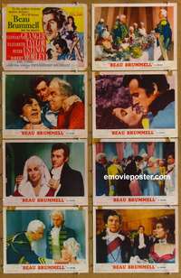 c100 BEAU BRUMMELL 8 movie lobby cards '54 Liz Taylor, Stewart Granger