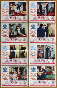 c131 BOEING BOEING 8 movie lobby cards '65 Tony Curtis, Jerry Lewis
