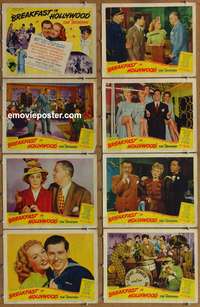 c144 BREAKFAST IN HOLLYWOOD 8 movie lobby cards '46 Tom Breneman