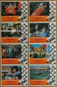 c174 CHALLENGERS 8 movie lobby cards '70 Darren McGavin, car racing!