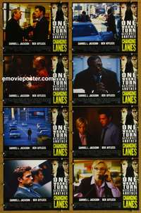 c175 CHANGING LANES 8 movie lobby cards '02 Samuel L. Jackson, Affleck