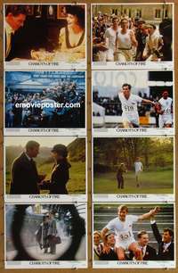 c178 CHARIOTS OF FIRE 8 movie lobby cards '81 Olympic running!