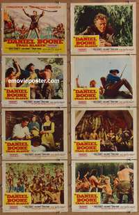 c220 DANIEL BOONE TRAIL BLAZER 8 movie lobby cards '56 Bruce Bennett