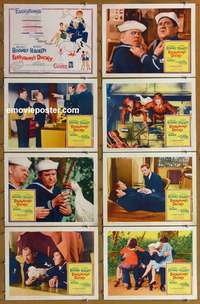 c266 EVERYTHING'S DUCKY 8 movie lobby cards '61 Rooney, talking duck!