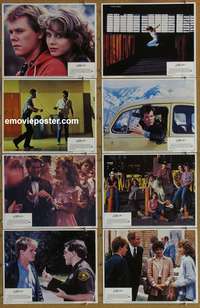 c303 FOOTLOOSE 8 movie lobby cards '84 dancin' Kevin Bacon!