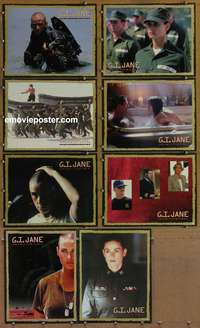 c332 GI JANE 8 movie lobby cards '97 Demi Moore in uniform!
