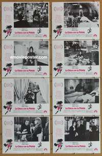 c336 GIRL WITH A PISTOL 8 Spanish/US movie lobby cards '68 Monica Vitti