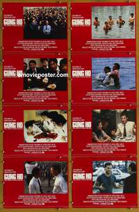 c354 GUNG HO 8 English movie lobby cards '86 Michael Keaton, Howard