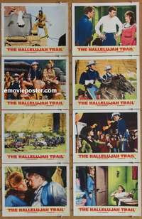 c359 HALLELUJAH TRAIL 8 movie lobby cards '65 Burt Lancaster, Remick