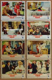 c371 HARLOW 8 movie lobby cards '65 Carroll Baker in the title role!
