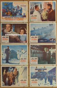 c383 HEROES OF TELEMARK 8 movie lobby cards '66 Kirk Douglas, WWII