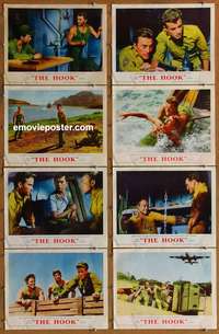 c388 HOOK 8 movie lobby cards '63 Kirk Douglas, Korean War