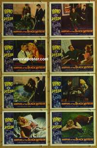 c393 HORRORS OF THE BLACK MUSEUM 8 movie lobby cards '59 AIP murder!