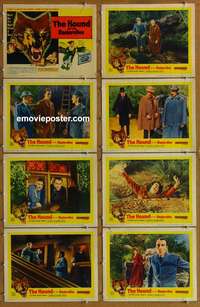 c395 HOUND OF THE BASKERVILLES 8 movie lobby cards '59 Cushing