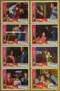 c407 I SAW WHAT YOU DID 8 movie lobby cards '65 Joan Crawford, Ireland