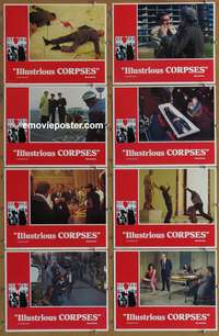 c415 ILLUSTRIOUS CORPSES 8 movie lobby cards '76 Lino Ventura, Carraro