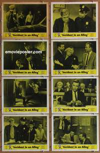 c422 INCIDENT IN AN ALLEY 8 movie lobby cards '62 young savages!