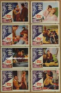 c522 MAN-TRAP 8 movie lobby cards '61 sexy Stella Stevens!