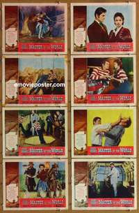 c529 MASTER OF THE WORLD 8 movie lobby cards '61 Jules Verne, sci-fi