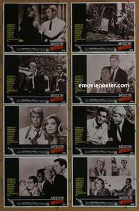 c551 MISSION IMPOSSIBLE 8 Spanish/US movie lobby cards '67 Graves