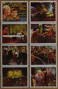 c558 MONKEY IN WINTER 8 movie lobby cards '62 Jean Gabin, Belmondo