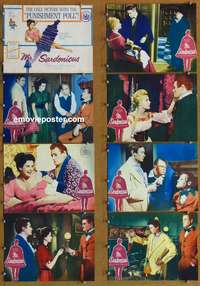 c572 MR SARDONICUS 8 movie lobby cards '61 William Castle horror!