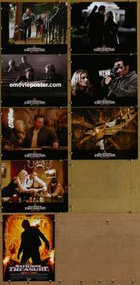 c586 NATIONAL TREASURE 8 movie lobby cards '04 Nicholas Cage, Turteltaub