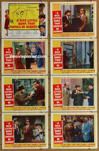 c595 NICE LITTLE BANK THAT SHOULD BE ROBBED 8 movie lobby cards '58